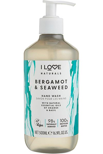 I Love Naturals Bergamot & Seaweed Hand Wash, Natural Oils Of Orange & Basil, Gently Removes Impurit