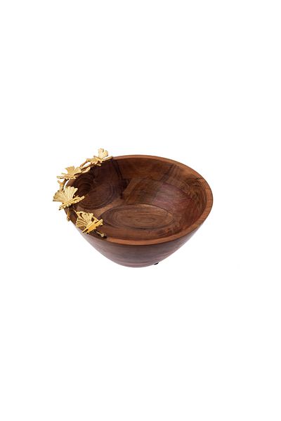 Dania Round wooden fruit plate, size 25 cm