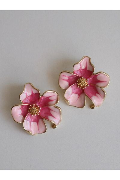 Reorah Collection Pink Orchid Earrings