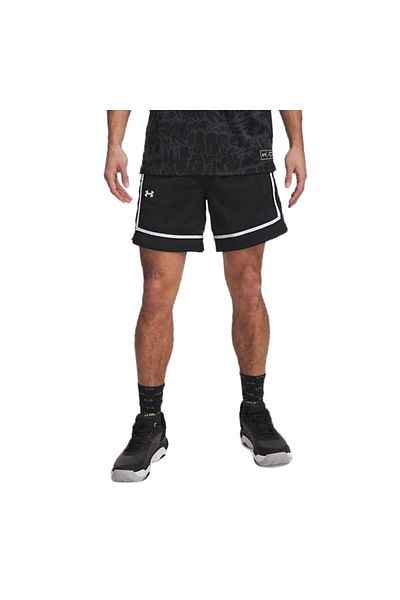 Under Armour A 6000366 -001 Zona Pro 7 sub armură &amp; quot; Pantaloni scurți și capri negri pentru bărbați cu imprimeu scurt din plasă
