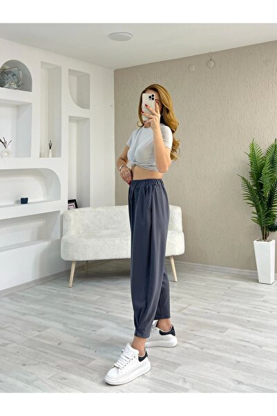 İrka Moda Modal Kumaş Şalvar Antrasit