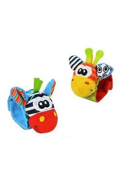 HALAMODO Baby Wrist Rattle Finder Socks Toys Set With Velcro Multicolored Upto 12 Months Kids