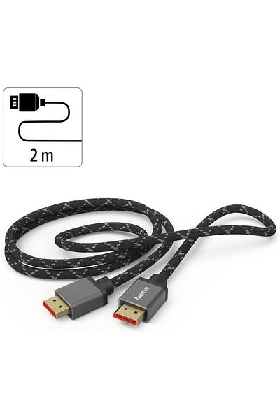 Hama 200505 Ultra-HD 8K DisplayPort 1.4 Cable, 2 m Length