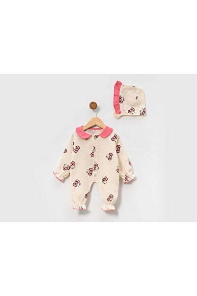 MİLAYS LİFE HOME COLLECTİON MİLAYS HELLO KİTTY DESENLİ 2 Lİ MÜSLİN TULUM VE Ş...