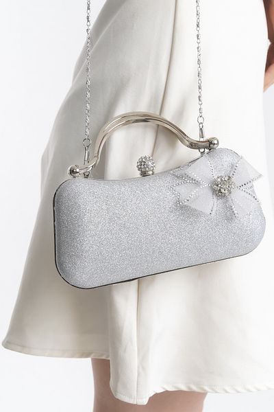 Famels Bow Stone Hand, Arm Shoulder Evening Dress Bag Special Design with Zircon Stone