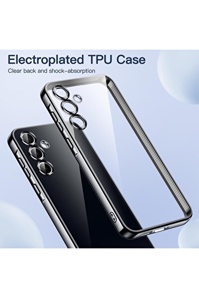 m.tk moveteck Xiaomi Redmi Note 14 Pro 5g Case Full Camera Protection Silicone with Metallic Shiny Color Edge Lens