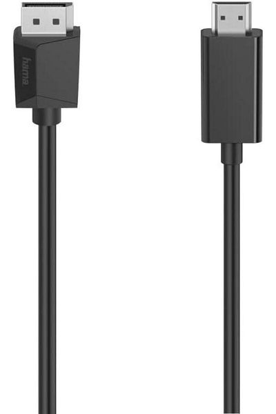 Hama 205144 Ultra-HD 4K DisplayPort Male - HDMI Male Video Cable, 1.5 m Length, Black