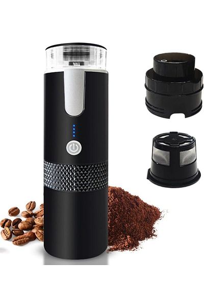 COOYA Electric espresso machine with cup, automatic brewing, for camping travel, car hiking and office