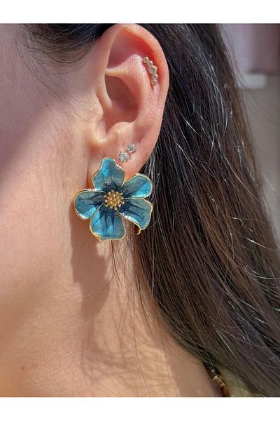 Reorah Collection Blue Orchid Earrings