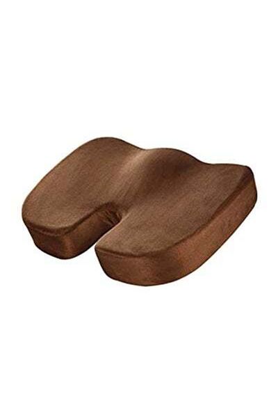 HALAMODO Memory Foam Gel Seat Cushion Polyester Brown 44x34x7cm