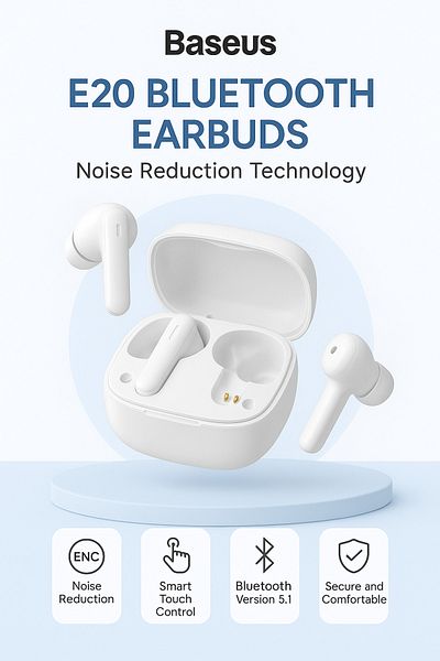Baseus E20 Bluetooth Earbuds with Noise Cancelling