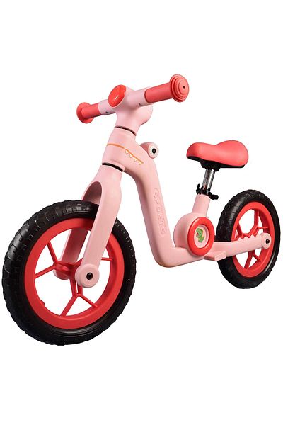 ACTION ONE Little Dino children's balance bike, 12 inches, pink