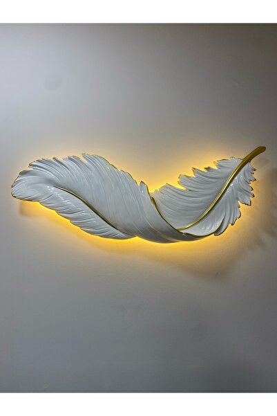 EDVİNA Edvina Tüy Aplik Led’li Pilli Dekoratif Tüy Duvar Aydınlatma