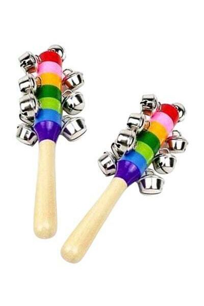 HALAMODO Pack Of 2 Rainbow Pram Crib Toy 18x6cm