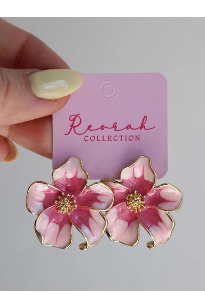 Reorah Collection Pink Orchid Earrings