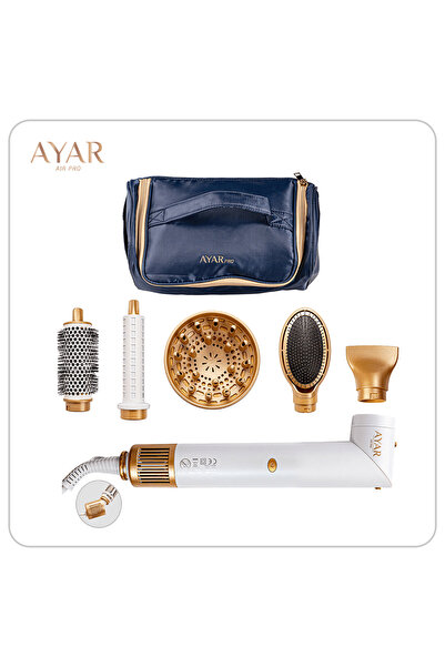 Ayar استشوار مجموعة AYAR Pro الاحترافية لتصفيف الشعر – أبيض