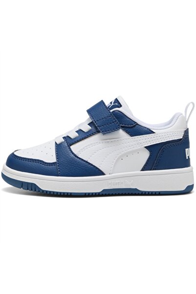 Puma Rebound V6 Lo AC+PS Pantofi pentru copii alb/albastru / pantofi sport - ...