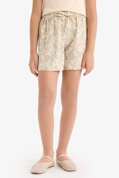 DeFacto Girl's Floral Patterned Viscose Shorts E0648A825Hs