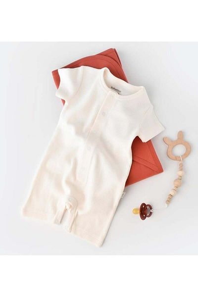 Magu Unisex Baby Organic Cotton Short Sleeve Jumpsuit