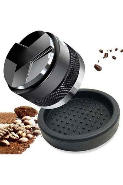 HALAMODO 51mm Coffee Distributor and Leveler Tool Black/Silver