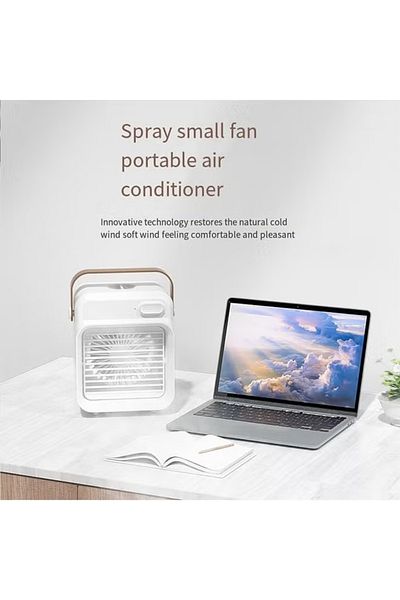 COOYA Small Desktop Fan, 3-Speed 360 ° Adjustment, Low Noise Operation, for Home Outdoor Travel(White)