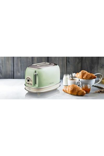 LUXE Vintage 155, 2 Slice Toaster, with 6 Toast Levels, Automatic Drain, Defrost F
