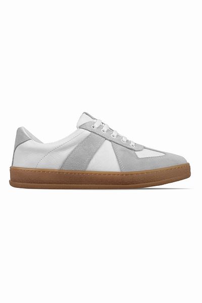 Lal Shoes & Bags Merib Women's Genuine Leather Laced Nubuck Detailed Casual Shoes-White
