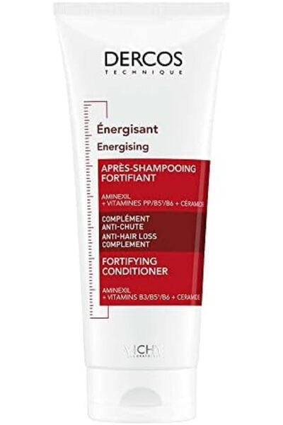 Vichy Aminexil Energizing Conditioner with Amino Acids and Ceramide Dercos for Hair Loss and Split E