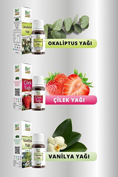 Bio Vitals Okaliptus Çilek Vanilya Yağ Seti