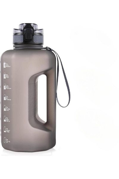 COOYA Water Bottle with Handle, BPA-Free, 2.2 Liter Big Water Jug Leakproof for Sports Outdoor, Gray