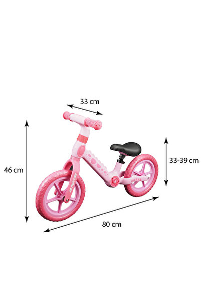 ACTION ONE Balance bike for children 2-5 years old Spiky, 12 inch, pink