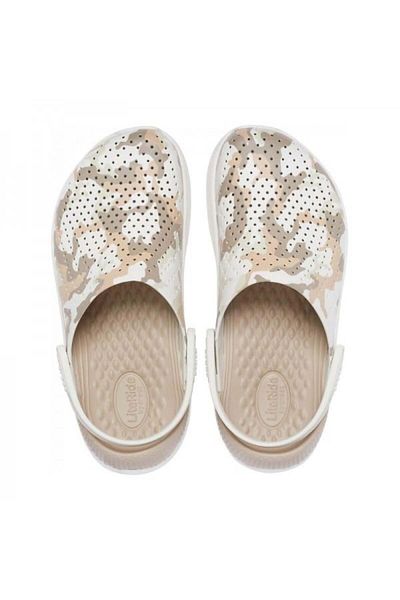 Crocs Saboți Crocs LiteRide Printed Camo Clog 48-49 EU - M13 US Alb - Almost White