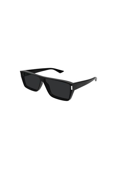 Saint Laurent Sl 757 001 64 Women's Rectangular Black Bone Sunglasses