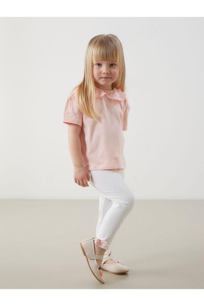 LC Waikiki Baby Collar Embroidered Baby Girl Blouse and Leggings 2-Piece (S5)