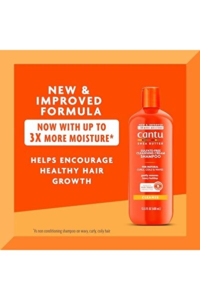 Cantu Cleansing Cream Shampoo 400 ml, White, 13.5 Fl Oz (Pack of 1)