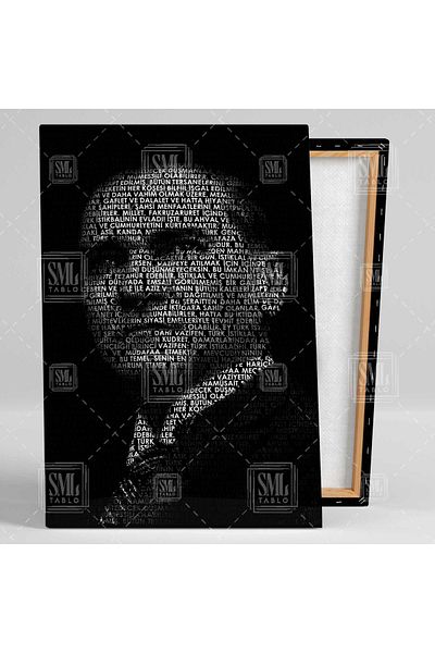 SML TABLO Hitabesi pentru tineret al lui Mustafa Kemal Atatürk Pictură verticală pe pânză