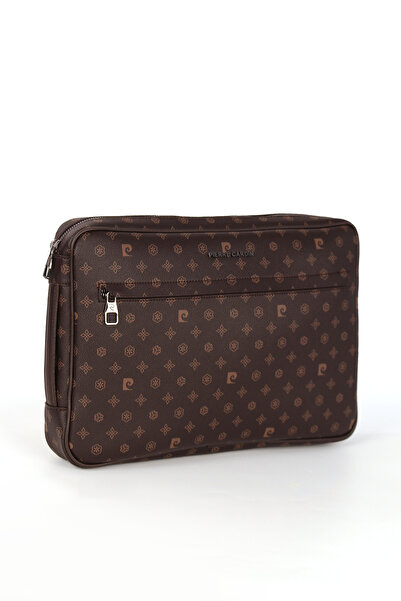 Pierre Cardin 2022 Καφέ Τσάντα Laptop - Tablet και Τσάντα ώμου, εμπριμέ