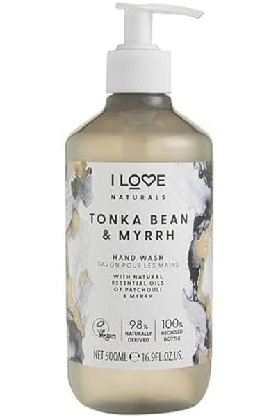 I Love Naturals Tonka Bean and Myrrh Hand Wash - Hydrating Hand Soap with Essential Oils - Skin-Smoo