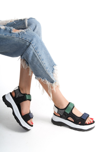 öz se shoes Model Skec - Sandale de damă Comfort Velcro