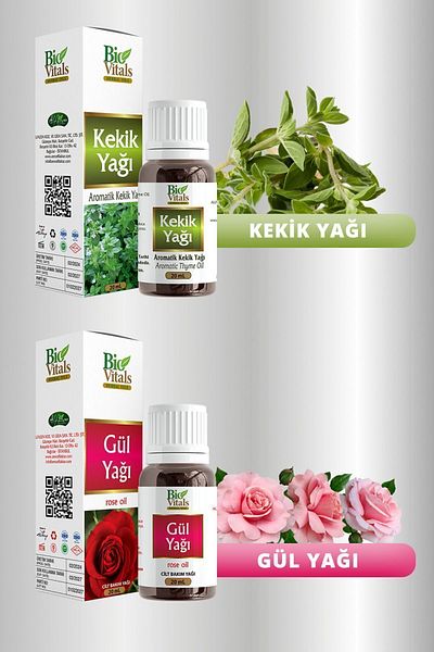 Bio Vitals Aromatic Rose and Thyme Massage and Care Oil Set