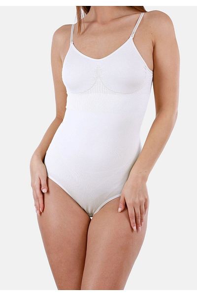 MİSTİRİK Mamey Hooked Bodysuit White Color 11 Effective Firming Corset