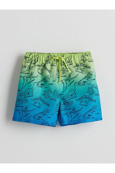 LC Waikiki Pantaloni scurți de baie imprimate pentru băieți cu talie elastică