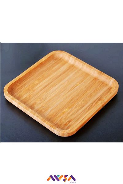 AVŞA Global Bamboo Square Serving Plate (20 X 20 cm)