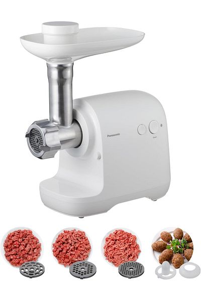 PANASONIC 1700W Meat Grinder, 4 attachments for Smooth grinding performance