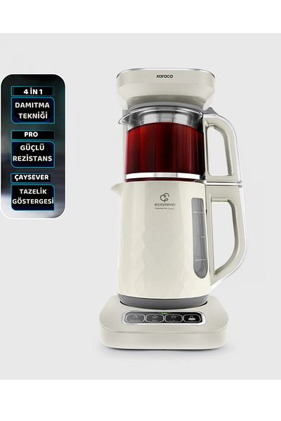 Karaca Robotea Pro 4 in 1 Talking Automatic Water Heater Filter Coffee and Tea Machine