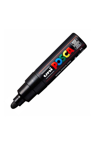 POSCA Marker cu vopsea, scriere 4.5 - 5.5 mm, uscare rapida, solubil Negru
