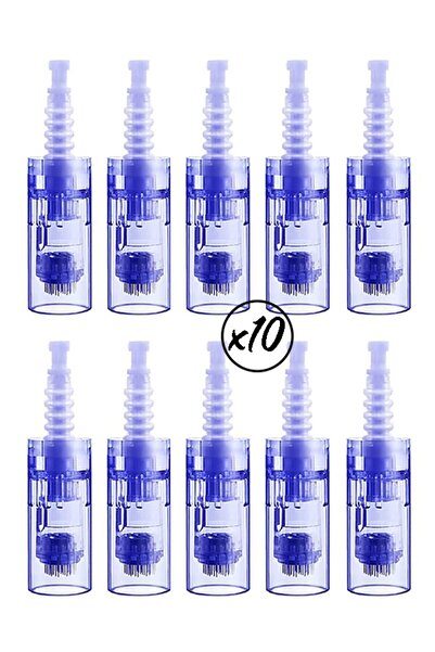ARMONİKONYA 12 Pin 10 Adet Dr.pen Dermapen A6 Soketli Mavi Orjinal Steril Pak...