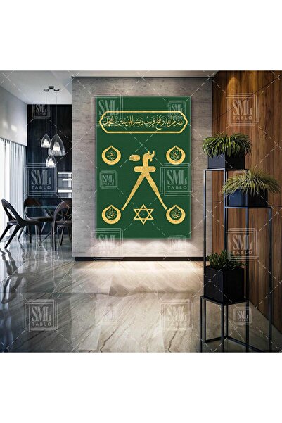 SML TABLO Barbaros Hayrettin Paşa Sancağı Efsane Denizci Dikey Kanvas Tablo