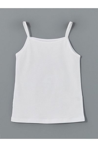 LC Waikiki Lcw Kids Square Neck Strap Baby Girl Undershirt Set of 2