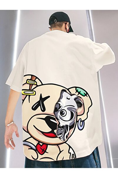 LAND MODA Ανδρικό μοντέρνο μπλουζάκι με στάμπα σκύλου κινουμένων σχεδίων - Άν...